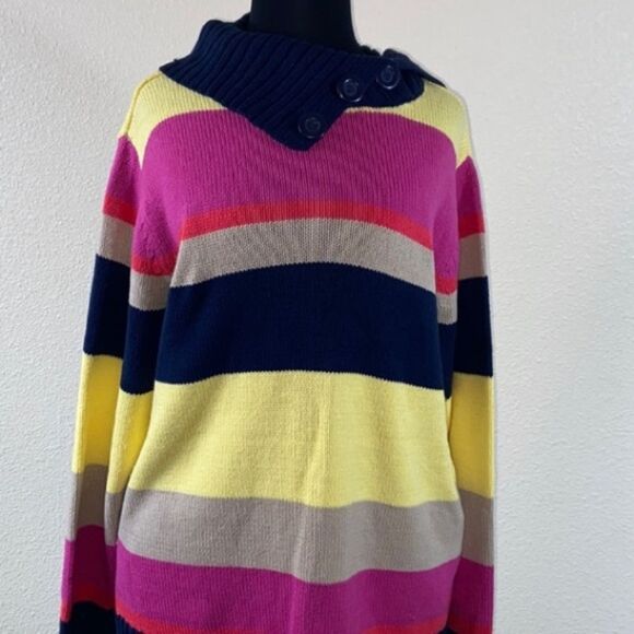 New Liz&co Woman Sweater Stripes Size 1X - Picture 10 of 10
